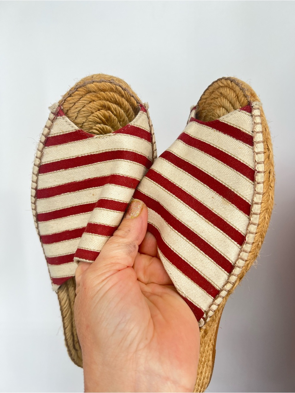 Vintage Gaimo made in Spain Coastal , Fisherman, espadrille slides size 8.5/9